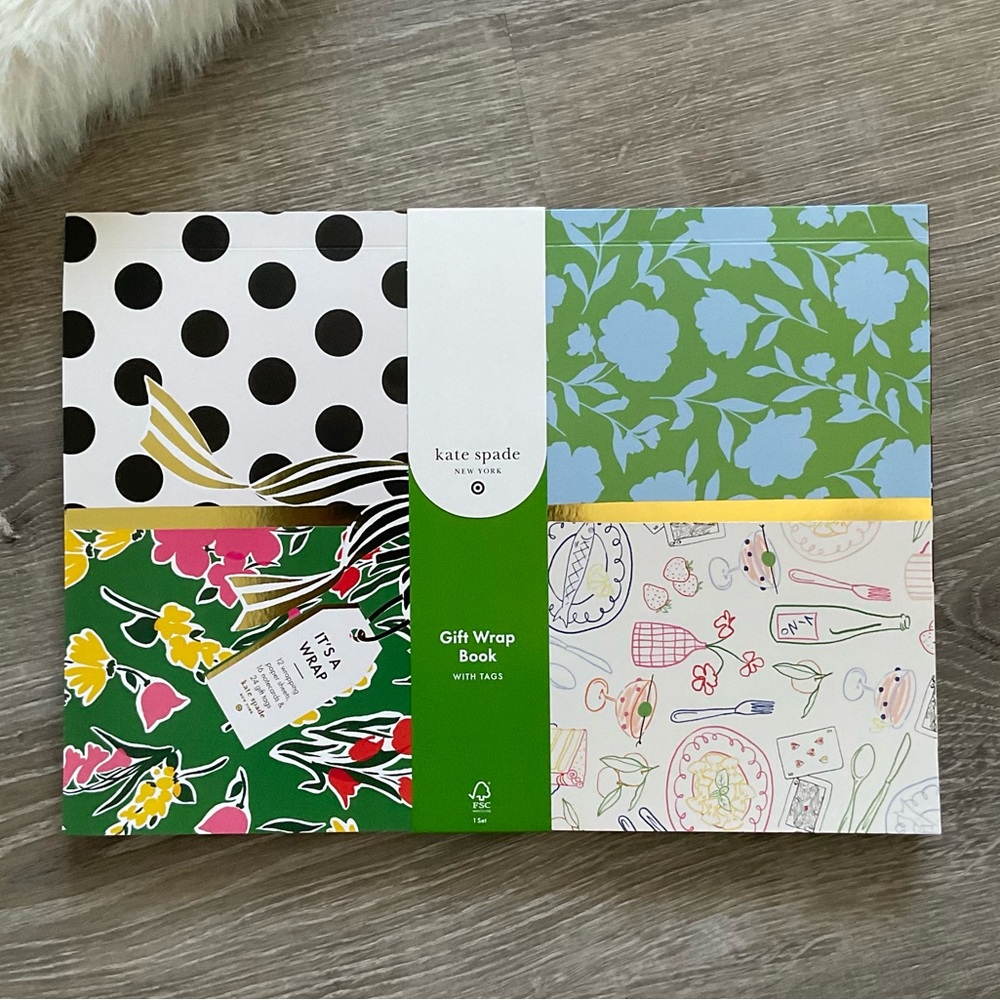 ♠️🎊 kate spade new york x Target Gift Wrap Book with Note Cards & Tags